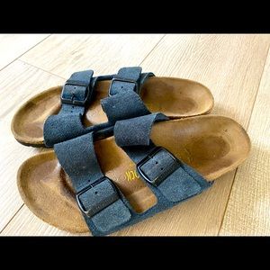 Blue Suede Birkenstocks